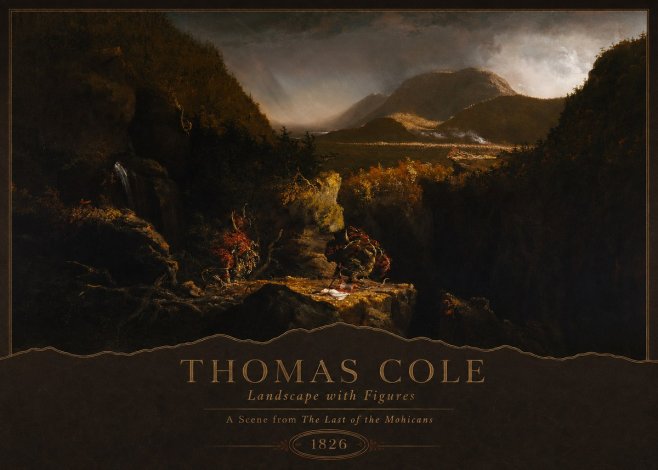 Thomas Cole Landscape with Figures: a Scene from the Last of the Mohicans No6 - Juliste