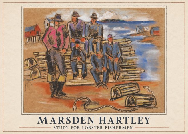 Marsden Hartley Study for 'Lobster Fishermen' No2 - Juliste
