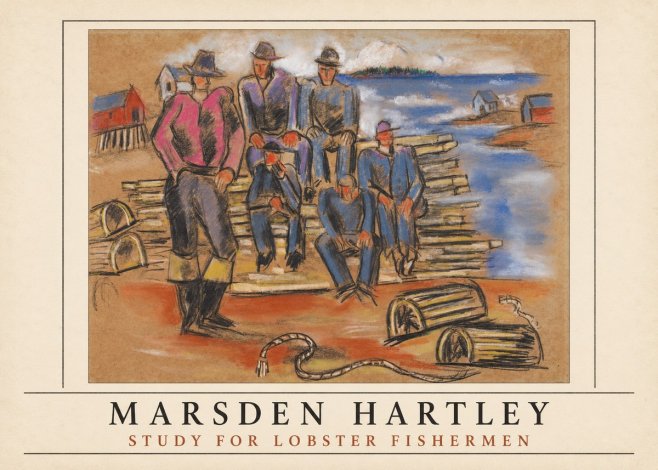 Marsden Hartley Study for 'Lobster Fishermen' No4 - Juliste