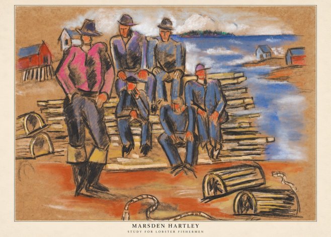 Marsden Hartley Study for 'Lobster Fishermen' No6 - Juliste