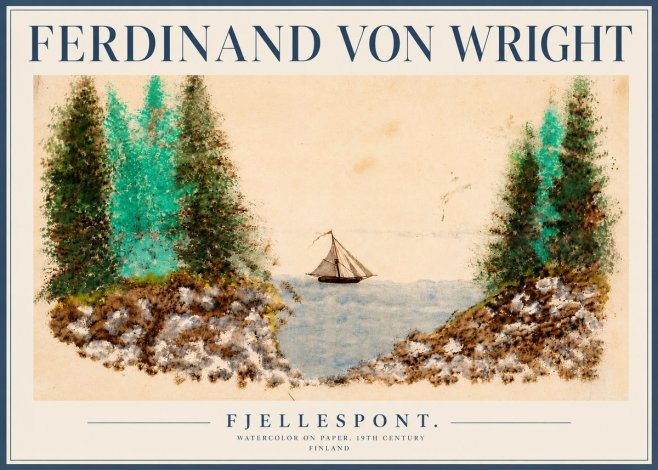 Ferdinand von Wright Fjellespont. No4 - Juliste