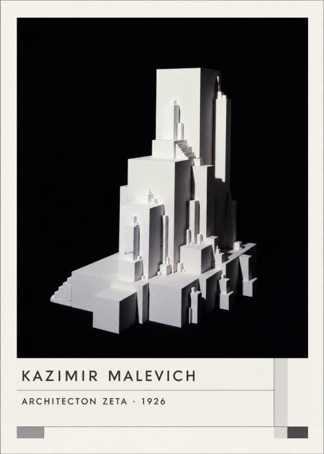 Kazimir Malevich Architecton Zeta No1 - Juliste