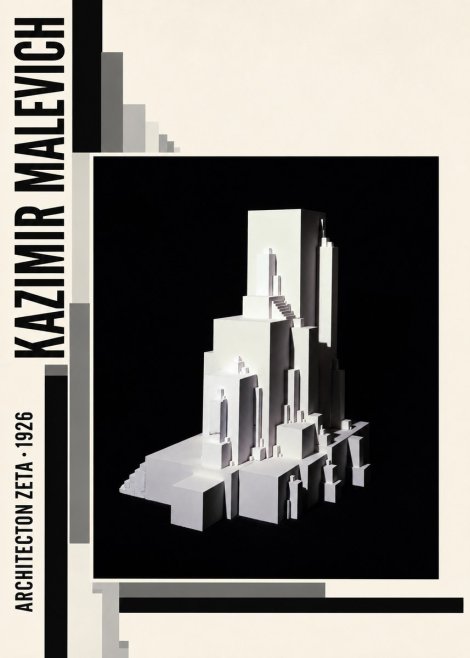 Kazimir Malevich Architecton Zeta No3 - Juliste