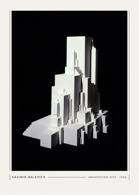 Kazimir Malevich Architecton Zeta No5 - Juliste