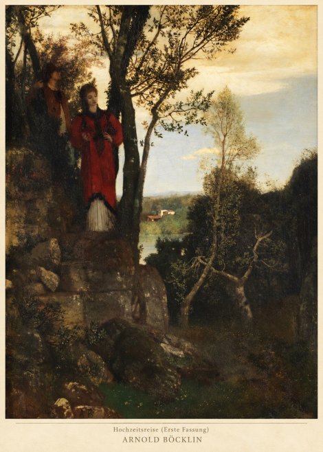 Arnold Böcklin Hochzeitsreise (Erste Fassung) No2 - Juliste