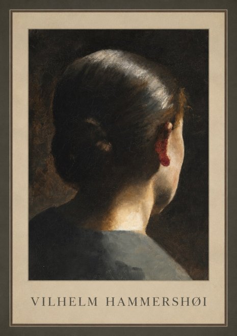 Vilhelm Hammershøi Woman Seen from Behind No3 - Juliste