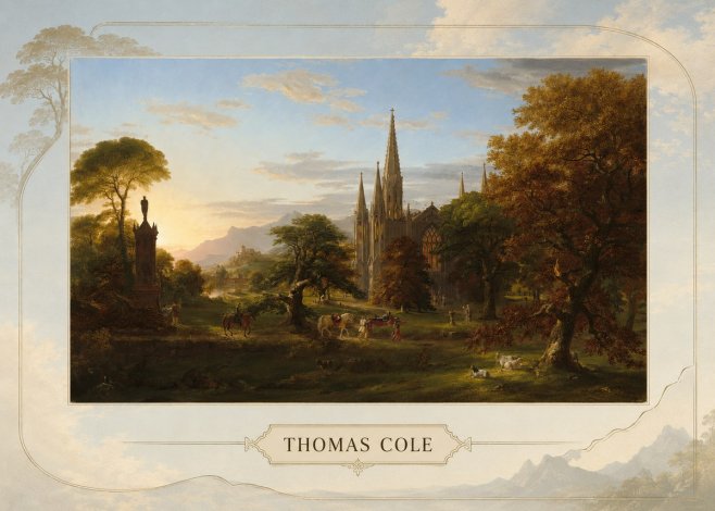 Thomas Cole The Architect's Dream No3 - Juliste