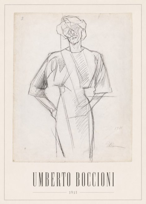 Umberto Boccioni Figure Study, 1911 No1 - Juliste
