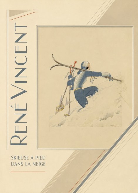 René Vincent Skieuse À Pied Dans La Neige No2 - Juliste