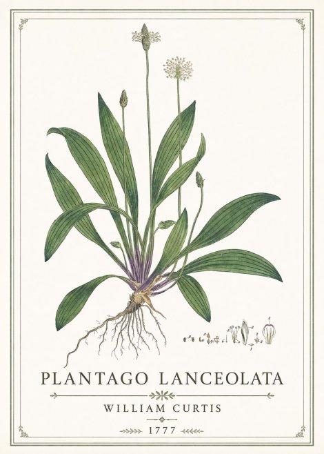 William Curtis Plantago Lanceolata IV No1 - Juliste
