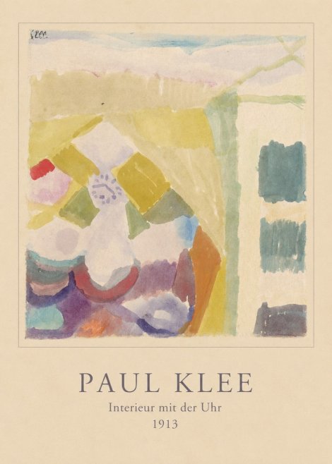 Paul Klee Interieur Mit Der Uhr II No4 - Juliste
