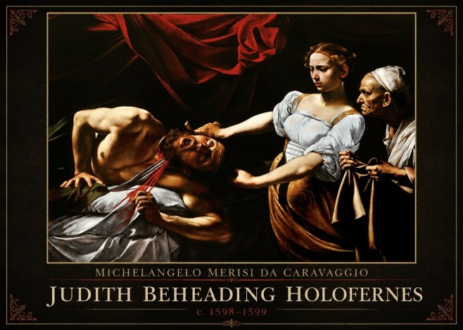 Michelangelo Merisi da Caravaggio Judith Beheading Holofernes IV No1 - Juliste