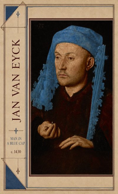 Jan van Eyck Man in a Blue Cap II No2 - Juliste