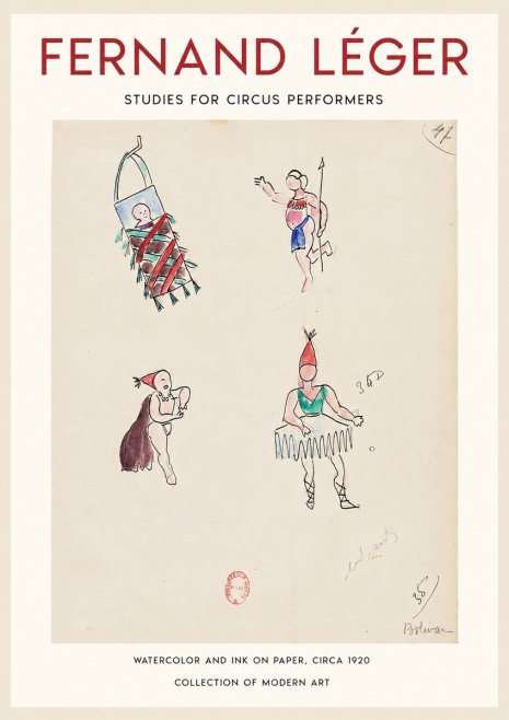 Fernand Léger Studies for Circus Performers No1 - Juliste