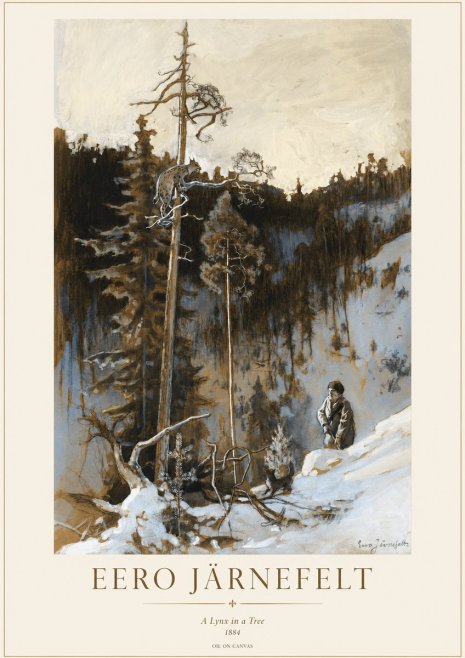 Eero Järnefelt A Lynx in a Tree No1 - Juliste