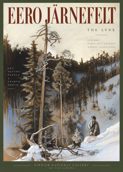 Eero Järnefelt A Lynx in a Tree No5 - Juliste