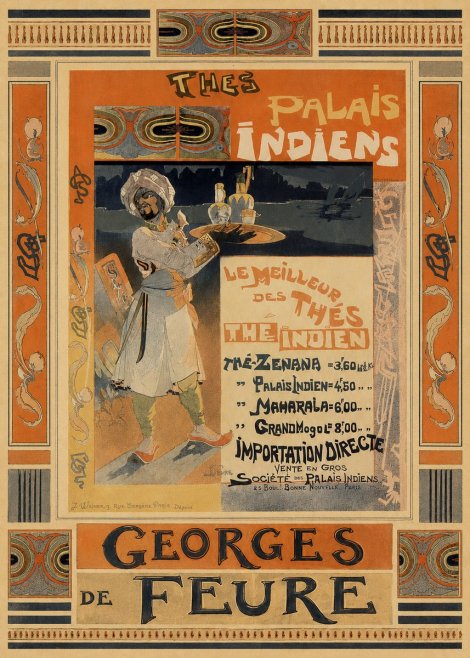 Georges de Feure Thés Palais Indiens No3 - Juliste