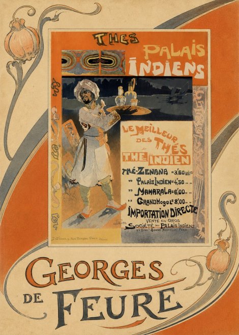 Georges de Feure Thés Palais Indiens No4 - Juliste