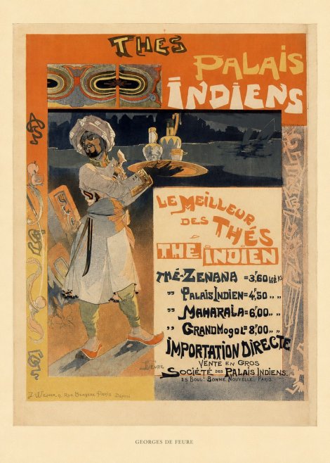 Georges de Feure Thés Palais Indiens No5 - Juliste