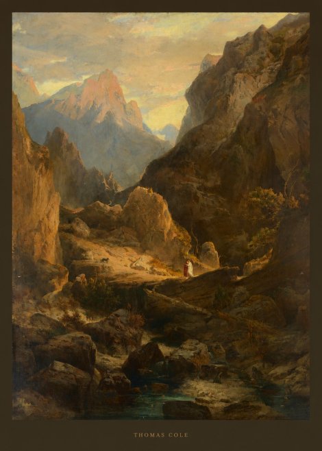 Thomas Cole The Mountain Ford No4 - Juliste
