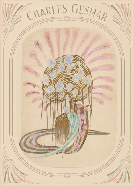 Charles Gesmar Woman with Headdress No3 - Juliste
