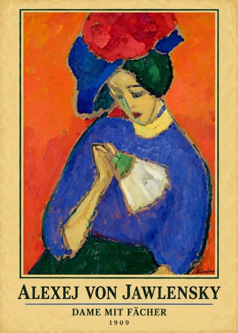 Alexej von Jawlensky Dame Mit Fächer No4 - Juliste