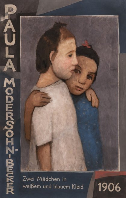 Paula Modersohn-Becker Zwei Mädchen in Weißem Und Blauem Kleid No5 - Juliste