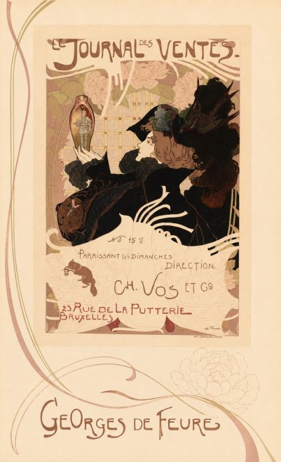 Georges de Feure Le Journal Des Ventes No5 - Juliste