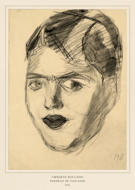 Umberto Boccioni Portrait of Vico Baer No6 - Juliste