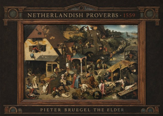 Pieter Bruegel Netherlandish Proverbs XI No4 - Juliste