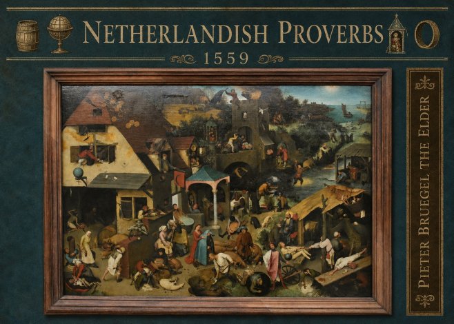 Pieter Bruegel Netherlandish Proverbs XI No5 - Juliste