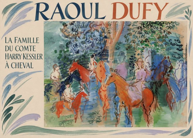 Raoul Dufy La Famille Du Comte Harry Kessler À Cheval No1 - Juliste