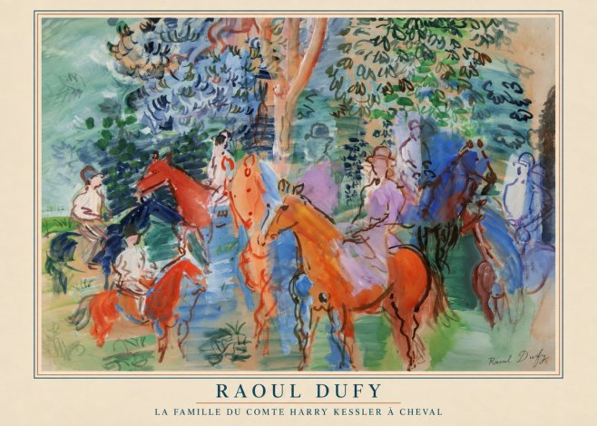Raoul Dufy La Famille Du Comte Harry Kessler À Cheval No4 - Juliste
