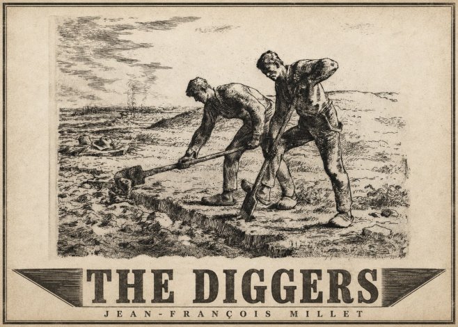 Jean-François Millet The Diggers No4 - Juliste