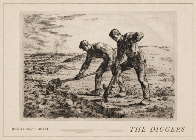 Jean-François Millet The Diggers No5 - Juliste
