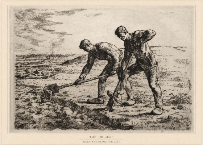 Jean-François Millet The Diggers No6 - Juliste