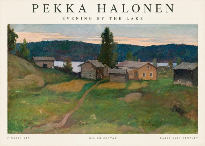 Pekka Halonen Evening by the Lake No1 - Juliste