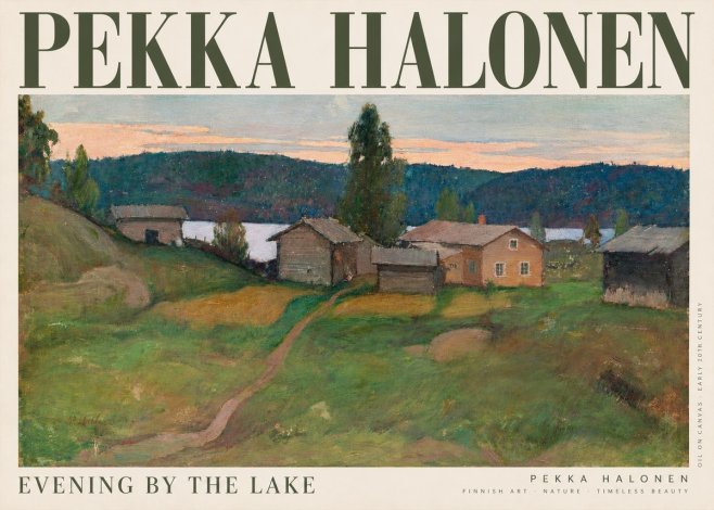 Pekka Halonen Evening by the Lake No2 - Juliste