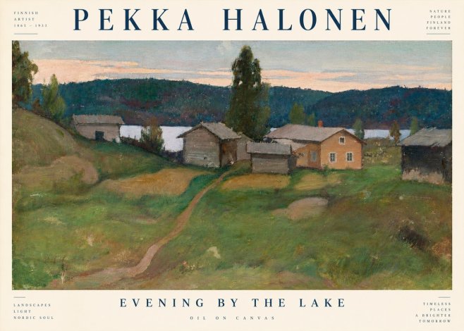 Pekka Halonen Evening by the Lake No3 - Juliste