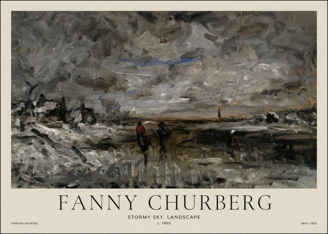 Fanny Churberg Stormy Sky. Landscape No1 - Juliste