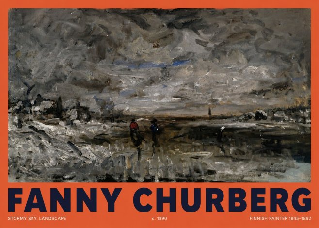 Fanny Churberg Stormy Sky. Landscape No2 - Juliste