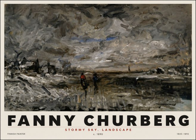 Fanny Churberg Stormy Sky. Landscape No5 - Juliste