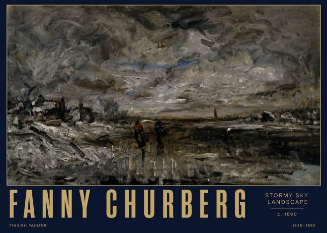Fanny Churberg Stormy Sky. Landscape No6 - Juliste