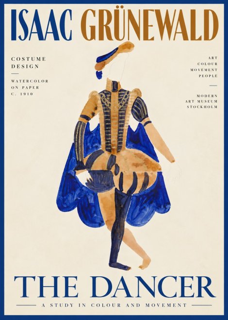 Isaac Grünewald Costume Design XV No6 - Juliste
