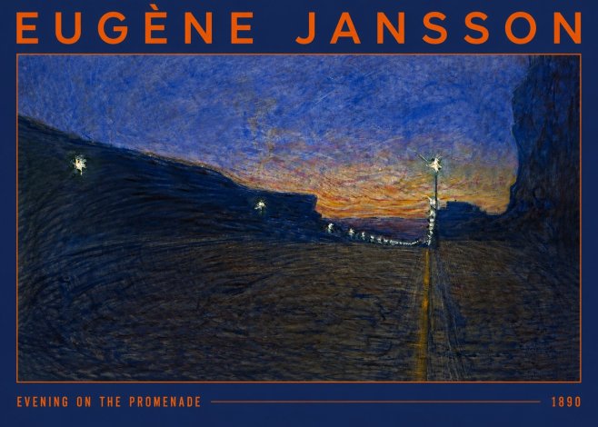 Eugène Jansson Evening on the Promenade No2 - Juliste