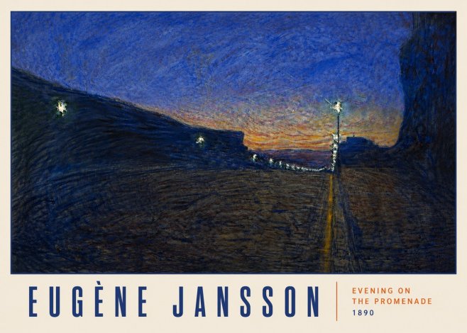 Eugène Jansson Evening on the Promenade No4 - Juliste