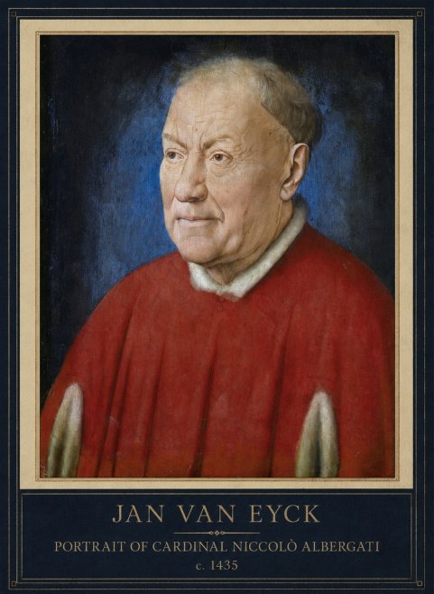 Jan van Eyck Portrait of Cardinal Niccolò Albergati No1 - Juliste
