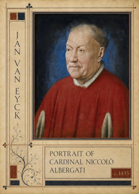 Jan van Eyck Portrait of Cardinal Niccolò Albergati No2 - Juliste