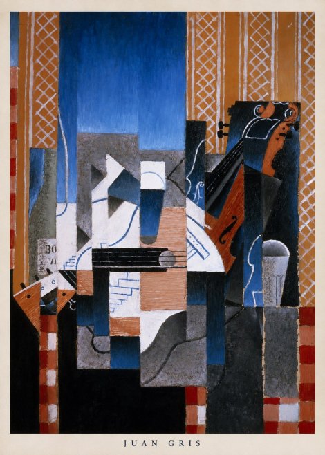 Juan Gris Still Life with Guitar and Violin No6 - Juliste