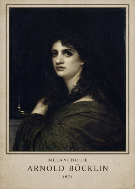 Arnold Böcklin Melancholie No1 - Juliste